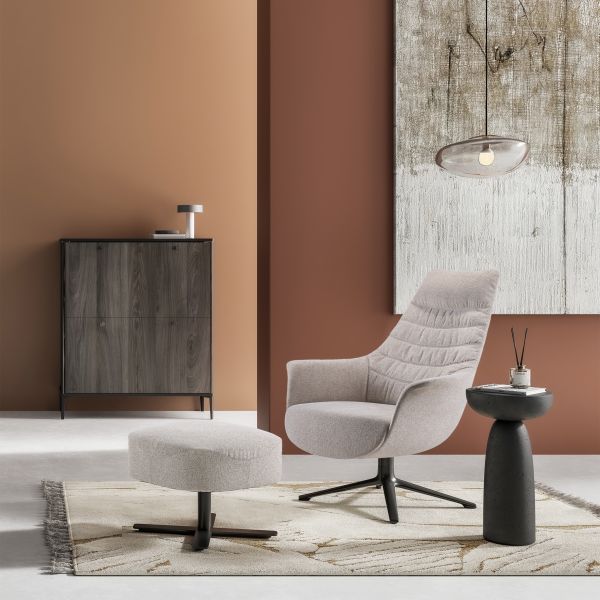 Contemporary Soft Upholstery Modern Office Lounge Chairs With Base Reclining