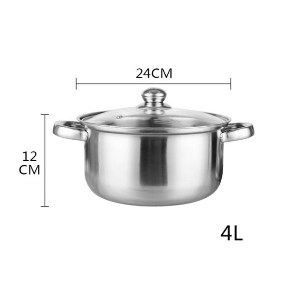 Cookware нержавеющей стали кухни большой емкости баков супа кухни 4L