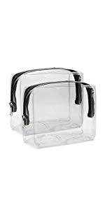 Small Clear PVC Waterproof Bag with Zipper Closure, Mini Portable Transparent Plastic Organizer Pouch for Cosmetic, Make