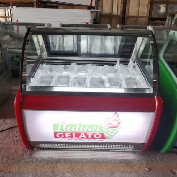 Dessert Retail Shop Popsicle Display Freezers Fan Cooling For Gelato Ice Cream
