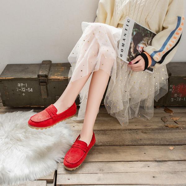 2022 Autumn Plus Velvet Peas Shoes Flat Soft Bottom Tendon Cotton Shoes Women Lazy Grandma Shoes