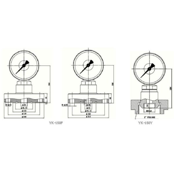Hot sale Seismic Pressure Gauge 40MPA Drilling Instruments 60 / 120MPa Mud Pump Gauge