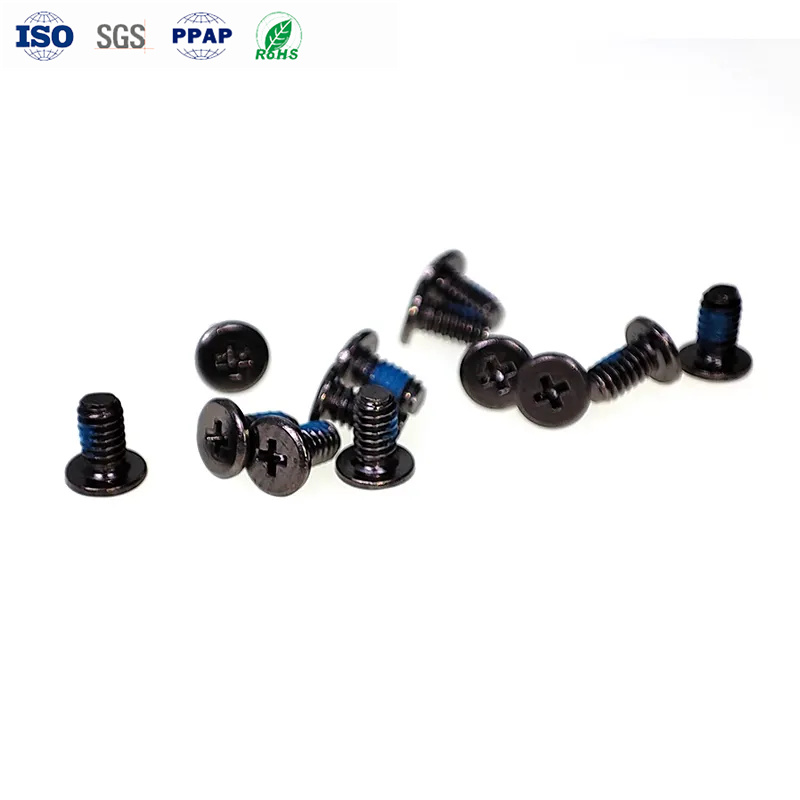 M1.6 Углеродистая сталь черный цинк микрошрубы 2mm-50mm плоская головка