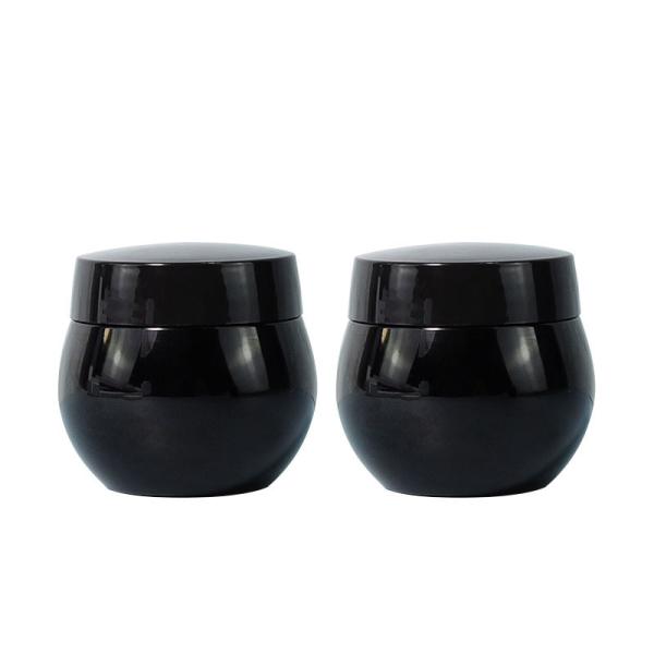 30 g/50 g tapa de plástico vacío helado negro exfoliante corporal mantequilla crema facial plástico recipientes cosméticos