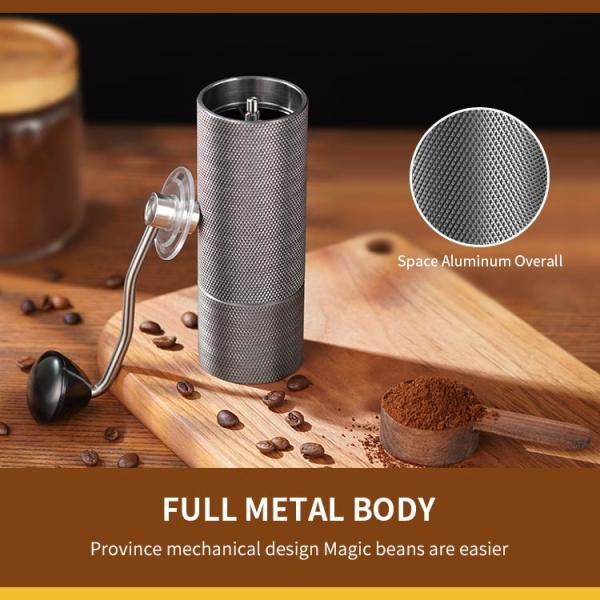 Mini Adjustable Manual Coffee Grinder , Stainless Steel Hand Coffee Grinder Portable