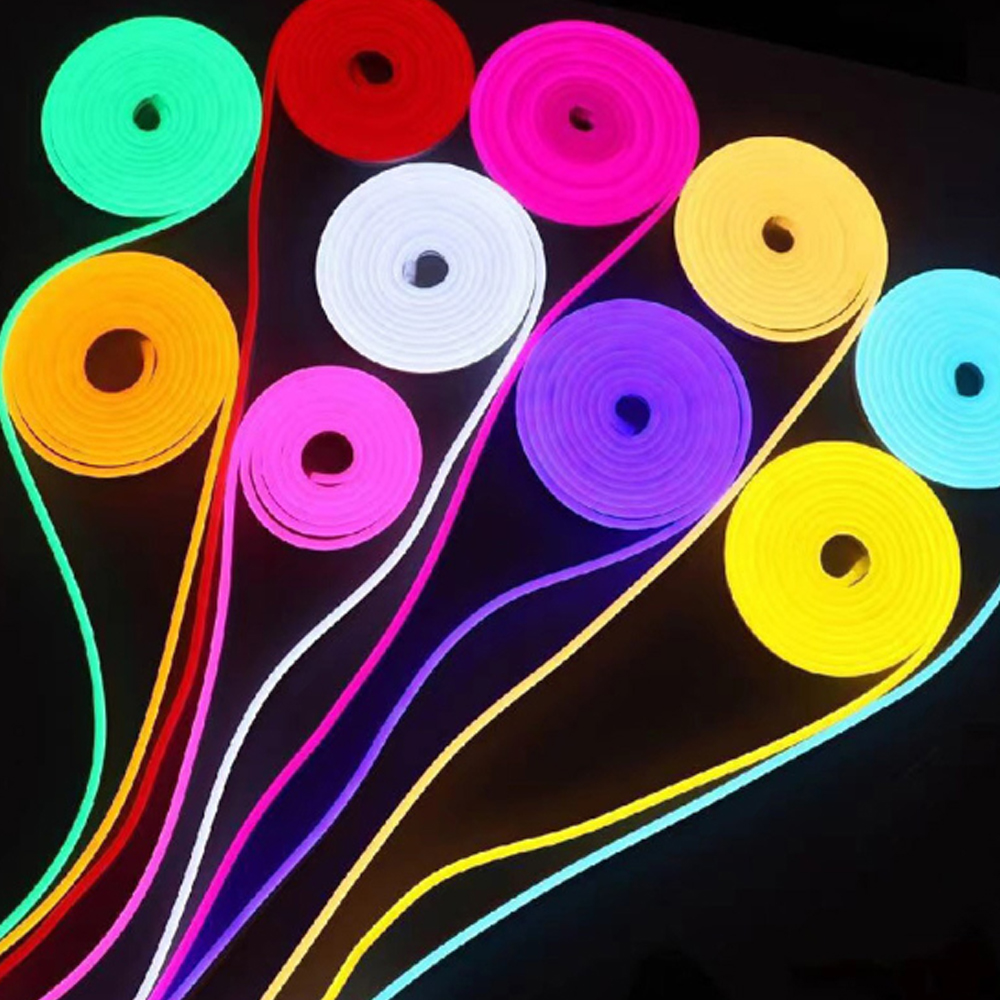 Прокладка приведенная приведенная света прокладки PVC Dc 12v 600leds 6*12mm неоновая водоустойчивая гибкая светлая