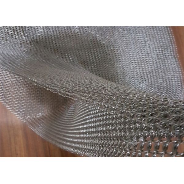 22mm Round Silver Stainless Steel Chainmail Ring Mesh Curtain