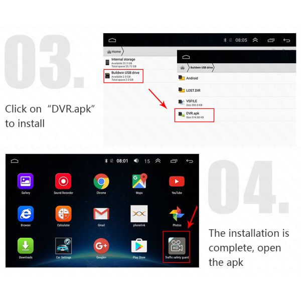 HD 720P 16G 32G мультимедийный проигрыватель спрятал парковку Dash Cam для автомобиля