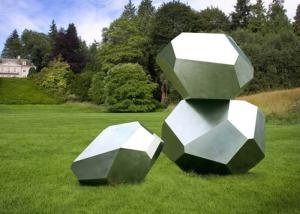Le jardin d'acier inoxydable sculpte la décoration carrée de sablage