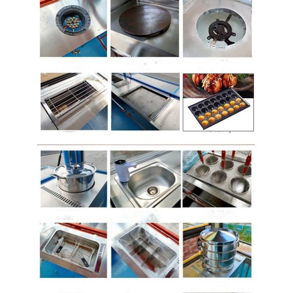Customized 1.5KW-4.5kw Three Wheels Electric Scooter Food Cart Tuk Tuk Mobile Kitchen Tricycle