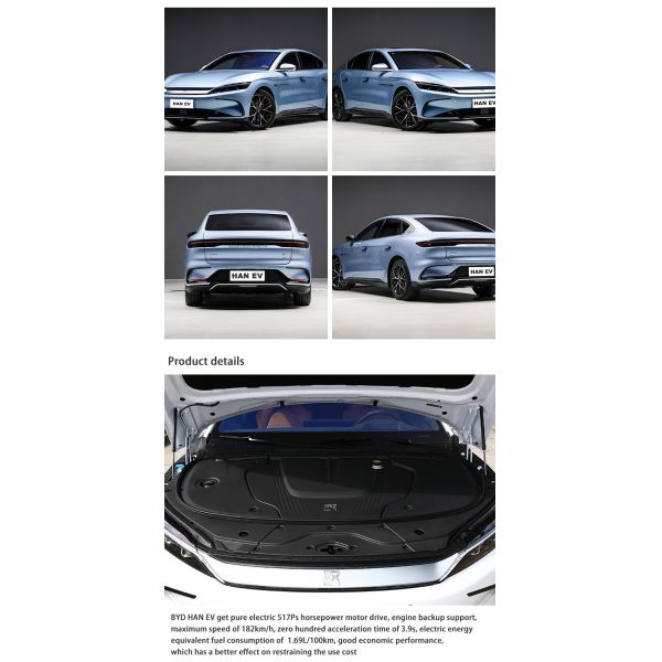 Умный инновационный электромобиль 715 км компактный 5-местный электромобиль BYD Han