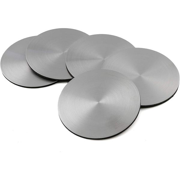 Modern Stainless Steel Round Coasters for for hot or cold drinks