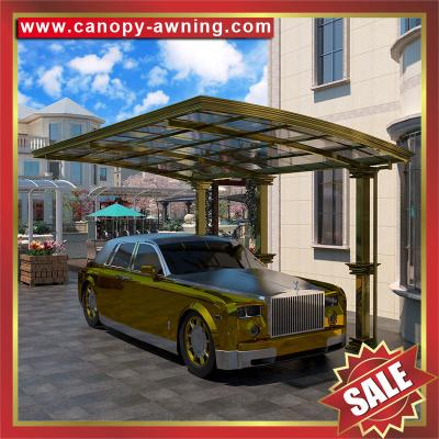 luxury rome style backyard polycarbonate aluminium parking single car shelter canopy awning cover carport for sale