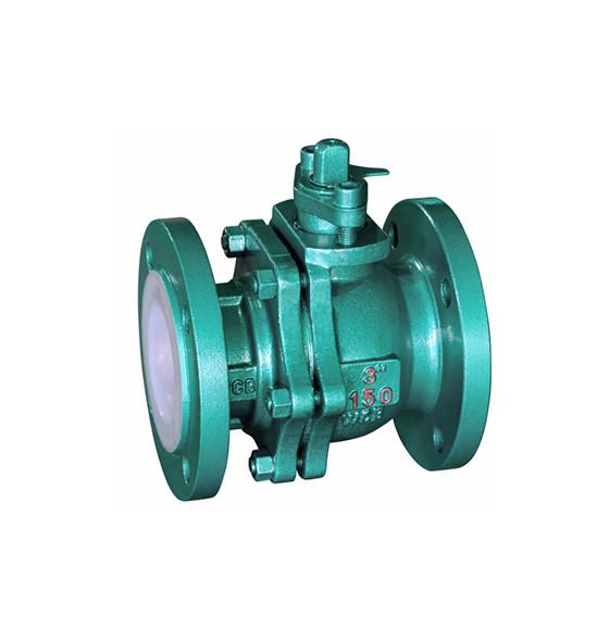 PFA Full Lined Bare Shaft ANSI Standard 2Inch 150LBS Ball Valve Carbon Steel Material Body