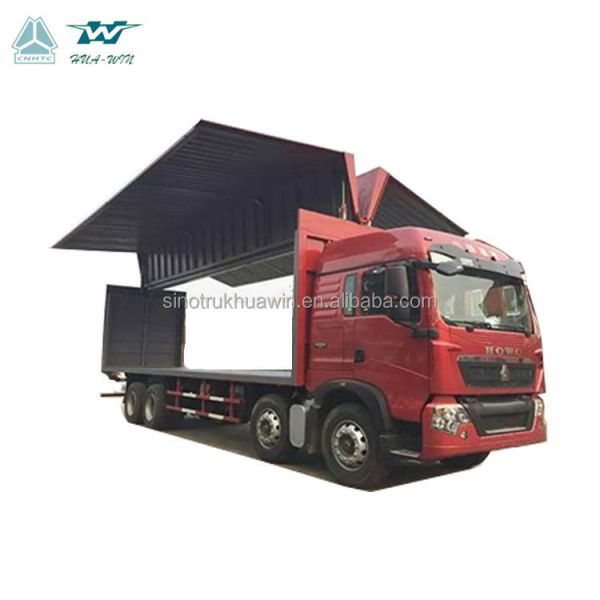 SINOTRUK 12 wheeler Side Body Open box wing van cargo truck for sale in Philippines