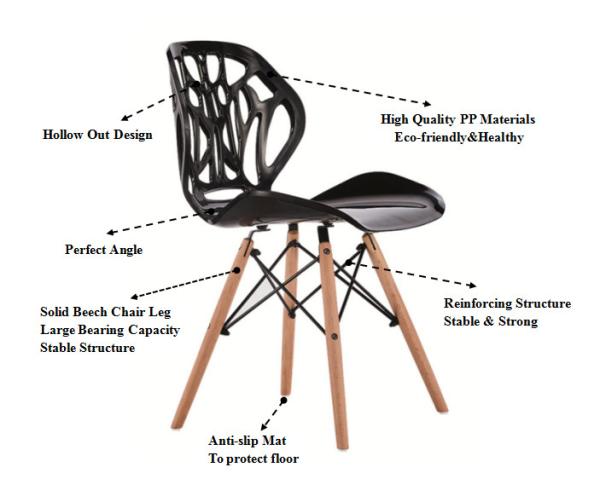 Modern leisure dessert shop dining chair business negotiation clear bar chair high stool coffee shop Nordic simple chair