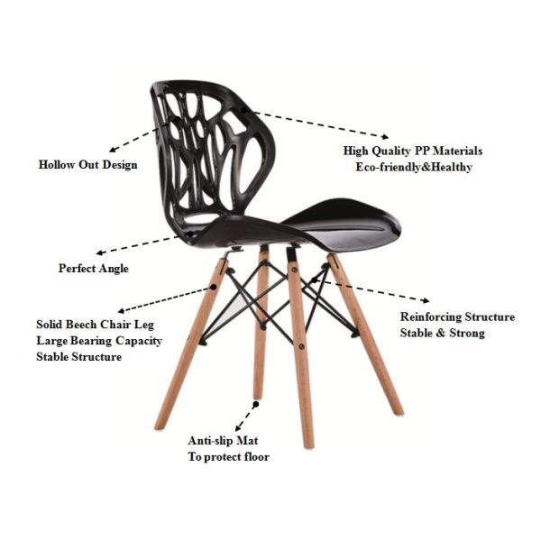 Modern leisure dessert shop dining chair business negotiation clear bar chair high stool coffee shop Nordic simple chair