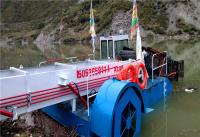 Barco aquático da remoção da grama do barco da espumadeira do lixo