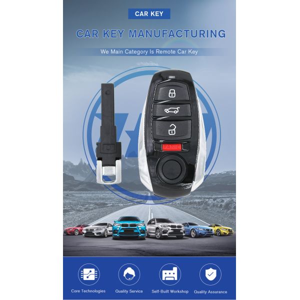 3+1 Buttons Smart Car Key For Volkswagen Remote Key Shell Case