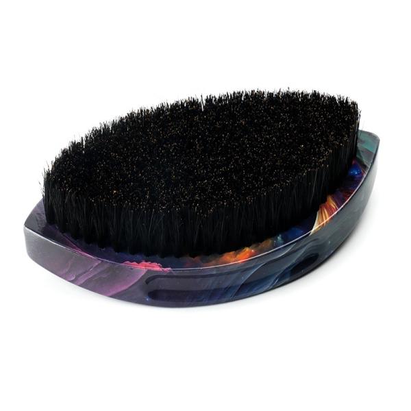 Custom Wooden Boar Bristle 360 Wave Brush for Hair and Beard