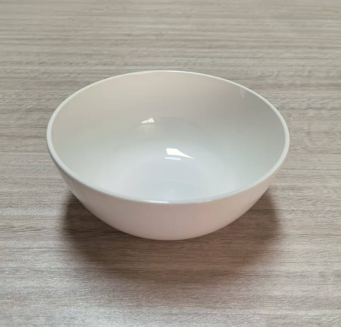 High Temperature PET Tableware Plastic Soup Bowl White 12.6 X 5.8cm