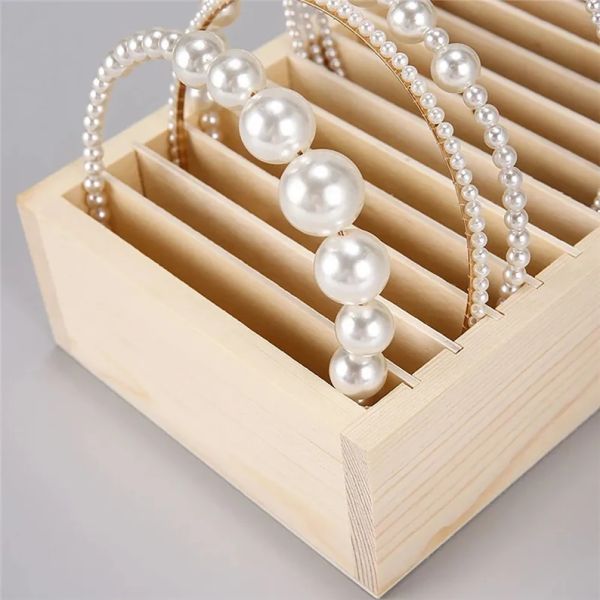 Wooden Bracelet Storage Box Jewelry Display Stand Removable Tray Organizer Box