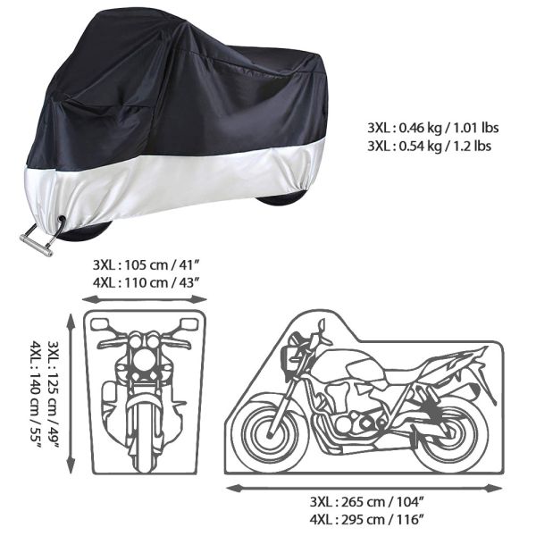 ISO9001 UV Protect 3XL 1.2lbs Waterproof Bike Cover