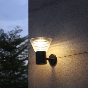 Lampe murale solaire sans fil IP65 étanche pour balcon, porte d'entrée, lampe de sécurité