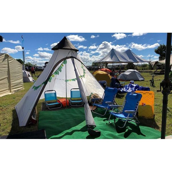 Outdoor Camping Retro Tent, Luxury Glamping Tent Waterproof Canvas Tents for Family Camping Outdoor Hunting Party