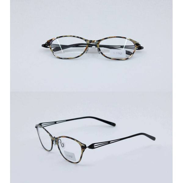 Vintage cateye optical frame pure titanium high end glasses olorful paper transfer reading glasses for Women Eyewear