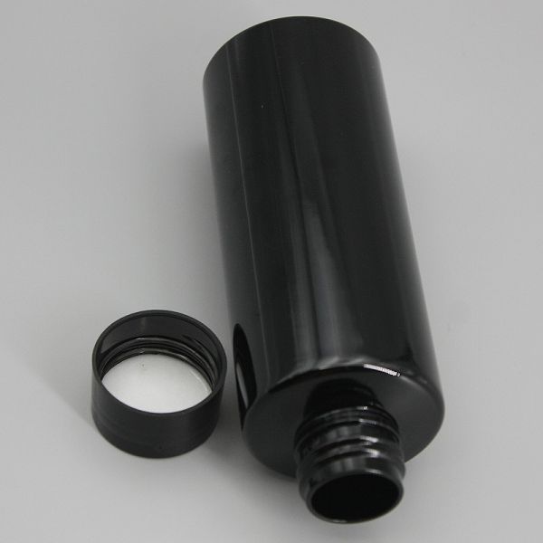 150ml Black Flat Shoulder PET Cosmetic Lotion Bottle