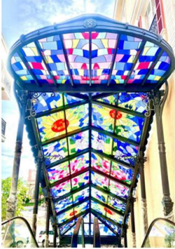 Verres décoratifs d'art Peinture paysagère personnalisée sur verre 5 mm 6 mm 8 mm 10 mm 15 mm Verres de porte décoratifs pour immeuble de bureaux