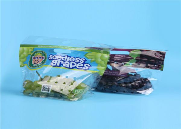 Clear Fruit Saver Bags , Customized Food Packaging Bags For Strawberry / Grape