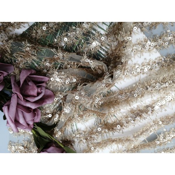 Дама Одевать Украшение 60 линейной вышитой дворов ткани шнурка Sequin