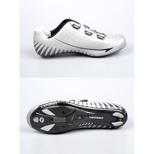 Athletic Dampproof Carbon Fiber Cycling Shoes , Carbon Sole Road Bike Shoes