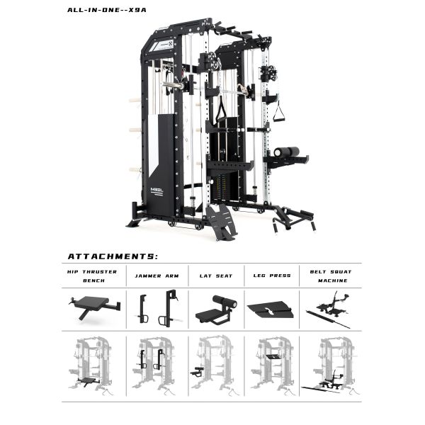 Multi Function Smith Machine Gym Station Fitness Equipment for Customized Performance