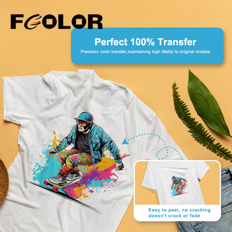 FCOLOR Premium A4 A3 A3+ Size Heat Transfer Manufacturers Dtf Pet Film for DTF Film Printer