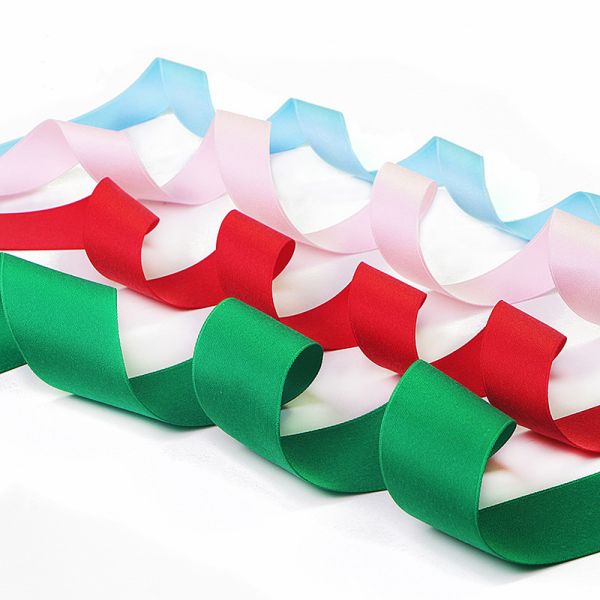 Double Face Woven Ribbon Polyester Cotton Ribbon with Samples
