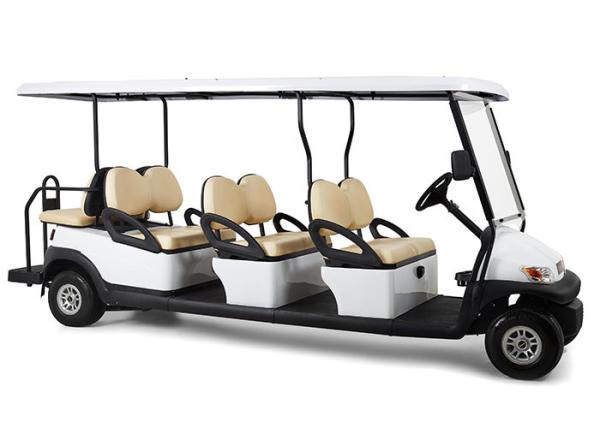 Rear Drum Brake 6 Passenger Electric Golf Cart With Foldable Windshield