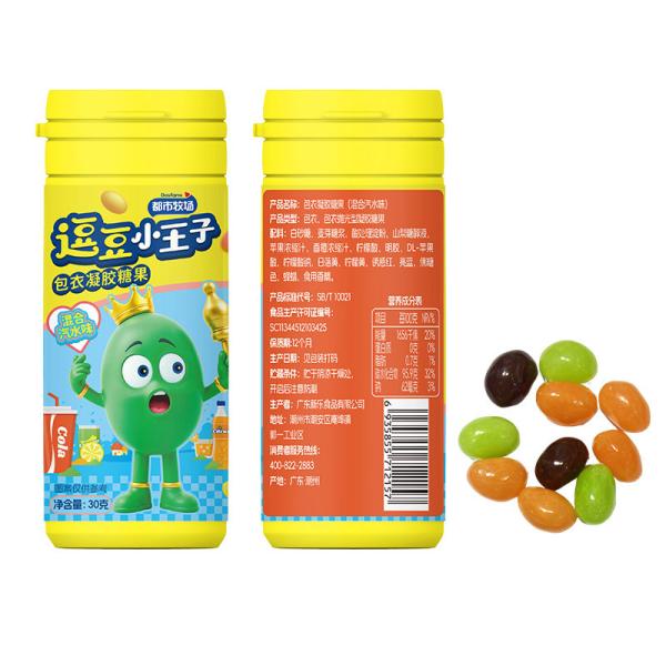 Jelly Beans Mix Aroma de frutas Revestido con gel Caramelo Fabricante de caramelo gomoso