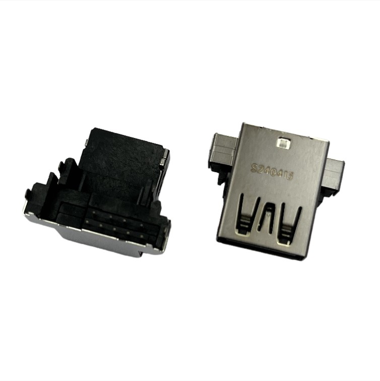 Золото покрытое через отверстие DIP USB-коннектор 9 контактов Завершение сварки 1.8A PA9T UL 94 V-0