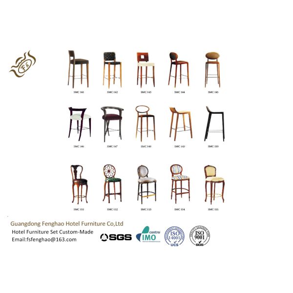 Stylish Eco Friendly Hotel Bar Stools Chairs Sun Creek Pu Leather Bar Stools