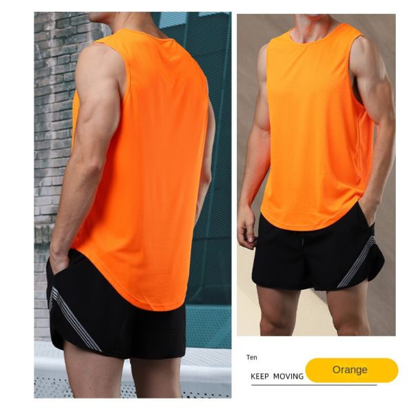 Digital Printing XMAMLON OEM RTS QUICK DRY Gym Marathon Running Vest for Men's Fitness