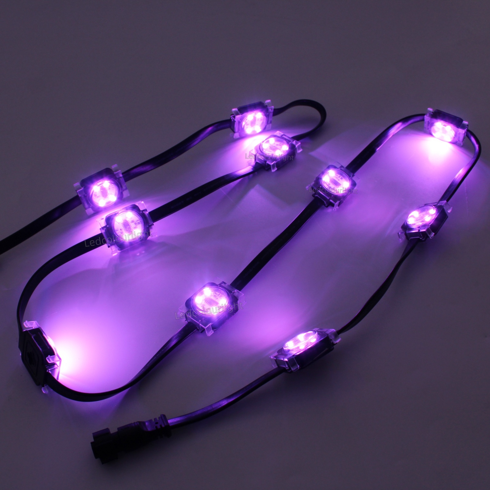 IP66 Outdoor Building LED Pixel String Lights 30x40mm DC24V RGB Point Light
