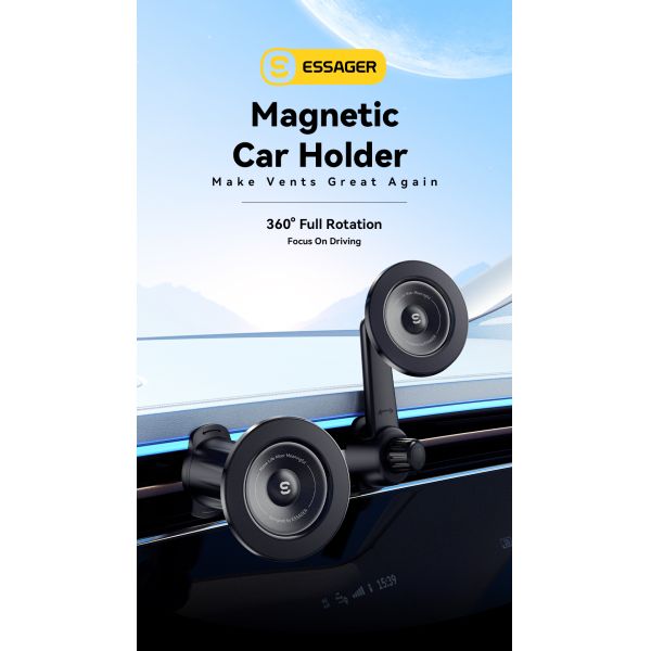 Essager ES-ZJ27 serie de cargadores de teléfono de ventilación de seguridad magnética para automóviles