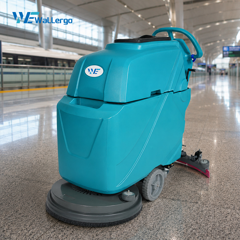 Electric Commercial Floor Scrubber Machine Walk-behind Industrial Ceramic Tile Floor Cleaning Machine