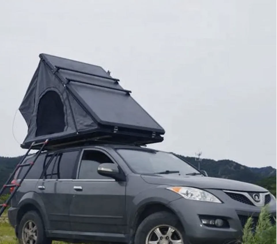 Spacious Car Roof Top Tent Diagonal Bracing Type with Windows and Doors