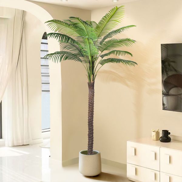 180cm 210cm Artificial Coconut Trees Fake Plants Large Green Palm Bonsai Decoration Room Floor Potted
