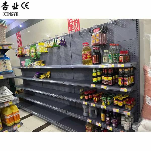 Factory New Design custom shelf one step supermarket steel shelves