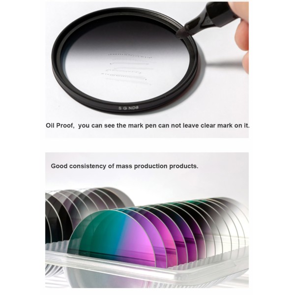 OEM Circular Graduated ND Filter 37mm 58mm 67mm 77mm 82mm ND Filter For DSLR